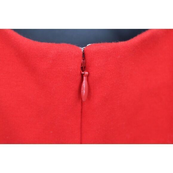 Madewell Abroad Ponte Knit Dress Sz 0 Spark Red Fit & Flare Pockets Sleeveless - Picture 7 of 9